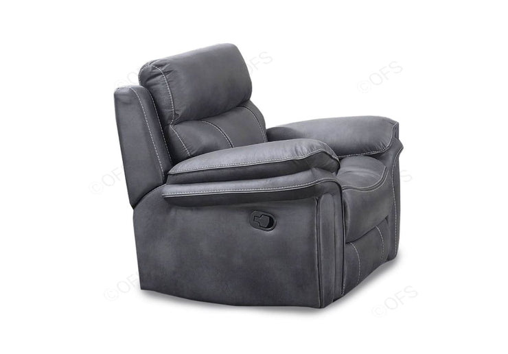 Annaghmore Richmond Charcoal Grey Fabric Recliner Armchair