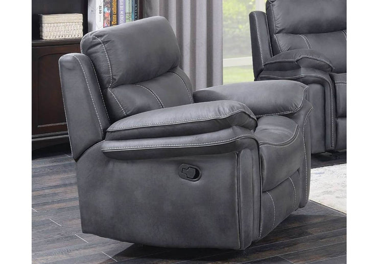 Annaghmore Richmond Charcoal Grey Fabric Recliner Armchair