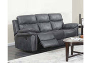 Annaghmore Richmond Charcoal Grey Fabric Recliner 3 Seater Sofa
