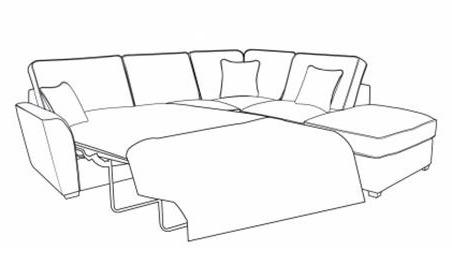 Fantasia 2 by 1 Seater with Footstool Right/Left Hand Facing Standard Back Sofa Bed Corner Group