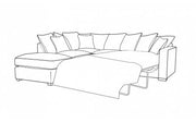 Chicago 2 by 1 Seater and Footstool Left/Right Hand Facing Pillow Back Sofa Bed Corner Group