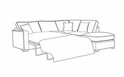 Chicago 2 by 1 Seater and Footstool Right/Left Hand Facing Standard Back Sofa Bed Corner Group