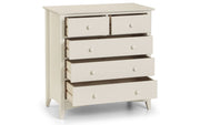 Cameo 3 + 2 Drawer Chest Of Drawers - Stone White