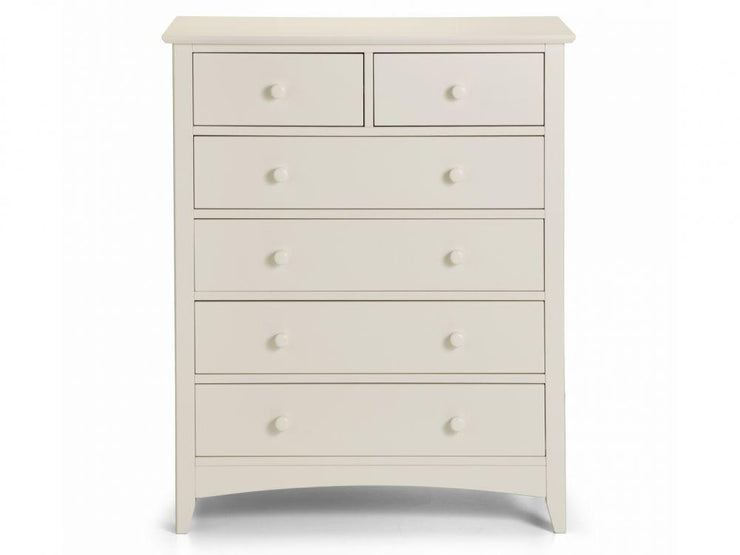 Cameo 4 + 2 Drawer Chest Of Drawers - Stone White