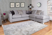 Chicago 2 by 1 Seater and Footstool Right Hand Facing Pillow Back Sofa Bed Corner Group