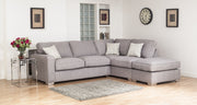Chicago 2 by 1 Seater and Footstool Right Hand Facing Standard Back Sofa Bed Corner Group
