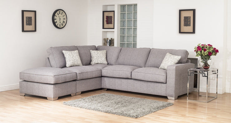 Chicago 2 by 1 Seater and Footstool Left/Right Hand Facing Standard Back Corner Group