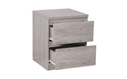 Jupiter 2 Drawer Bedside Table - Grey Oak