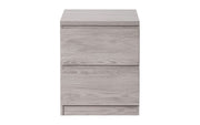 Jupiter 2 Drawer Bedside Table - Grey Oak