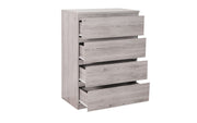 Jupiter 4 Drawer Chest Of Drawers - Grey Oak