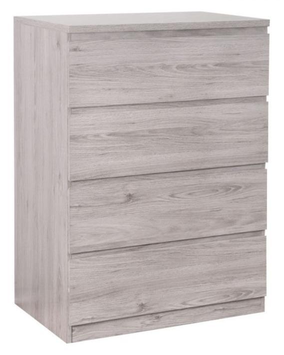 Jupiter 4 Drawer Chest Of Drawers - Grey Oak