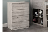 Jupiter 4 Drawer Chest Of Drawers - Grey Oak