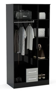 Lynx 3 Door 2 Drawer Wardrobe with Mirror