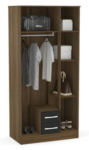 Lynx 3 Door 2 Drawer Wardrobe with Mirror