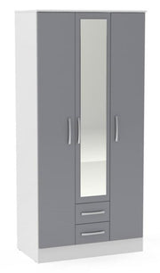 Lynx 3 Door 2 Drawer Wardrobe with Mirror