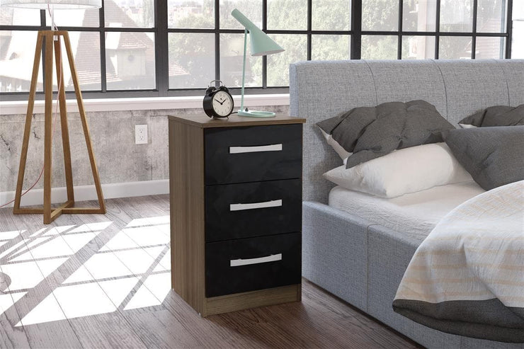 Lynx 3 Drawer Bedside Table