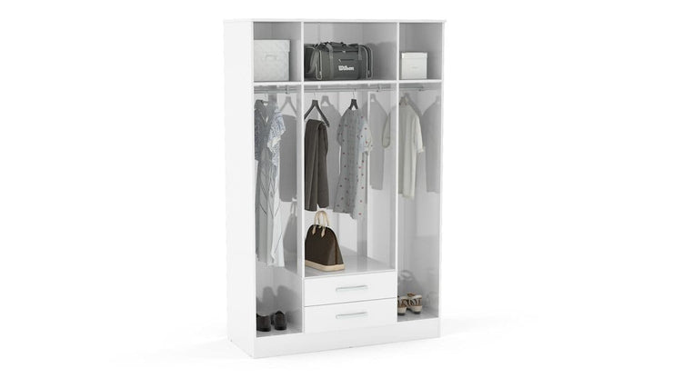 Lynx 4 Door 2 Drawer Wardrobe with Mirror