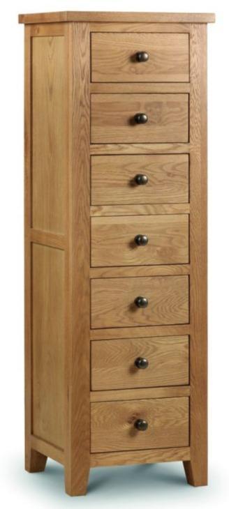 Marlborough 7 Drawer Narrow Chest Of Drawers