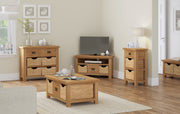 Salisbury Corner TV Unit With Baskets