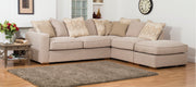 Chicago 2 by 1 Seater and Footstool Right Hand Facing Pillow Back Sofa Bed Corner Group