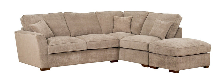 Fantasia 2 by 1 Seater with Footstool Right Hand Facing Standard Back Sofa Bed Corner Group
