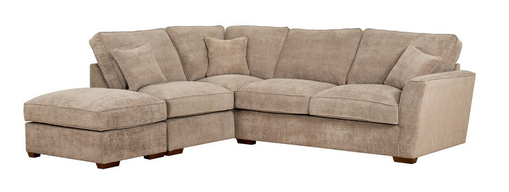 Fantasia 2 by 1 Seater with Footstool Left Hand Facing Standard Back Sofa Bed Corner Group