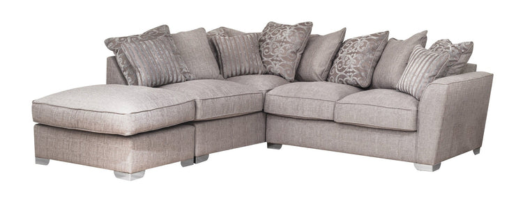 Fantasia 2 by 1 Seater with Footstool Left/Right Hand Facing Pillow Back Sofa Bed Corner Group