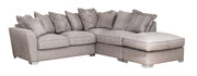 Fantasia 2 by 1 Seater with Footstool Right Hand Facing Pillow Back Sofa Bed Corner Group