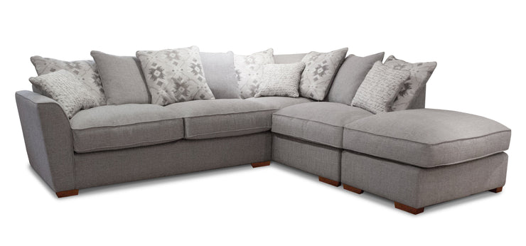 Fantasia 2 by 1 Seater with Footstool Right/Left Hand Facing Pillow Back Corner Group