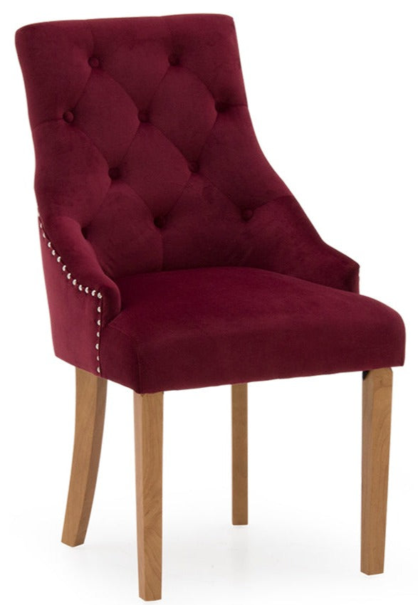 Hobbs Dining Chair - Velvet Crimson