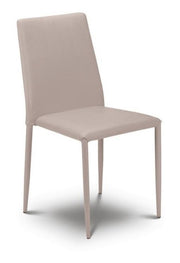 Jazz Stacking Chair - Grey Faux Leather