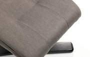 Malmo Recliner & Footstool - Grey Fabric