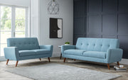 Monza 2 Seater Sofa - Blue Linen